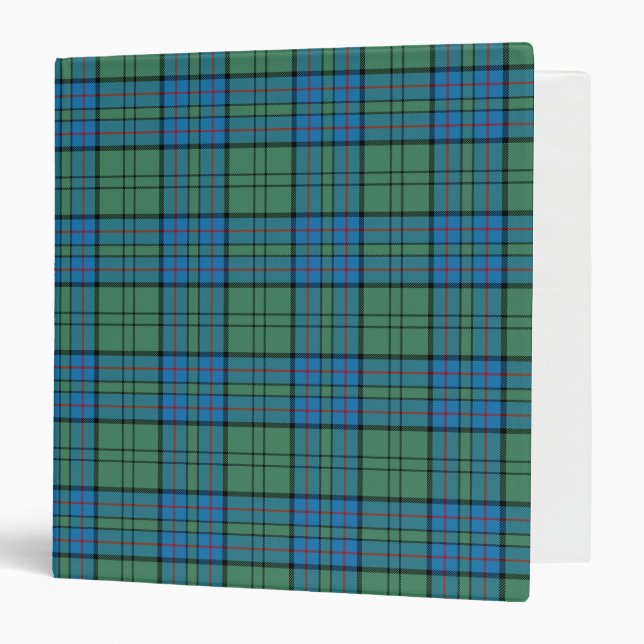 Scottish Clan Lockhart Tartan Plaid 3 Ring Binder (Front/Inside)