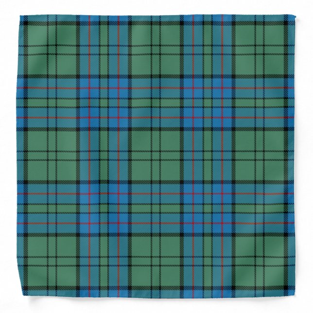 Scottish Clan Lockhart Tartan Plaid Bandana (Front)