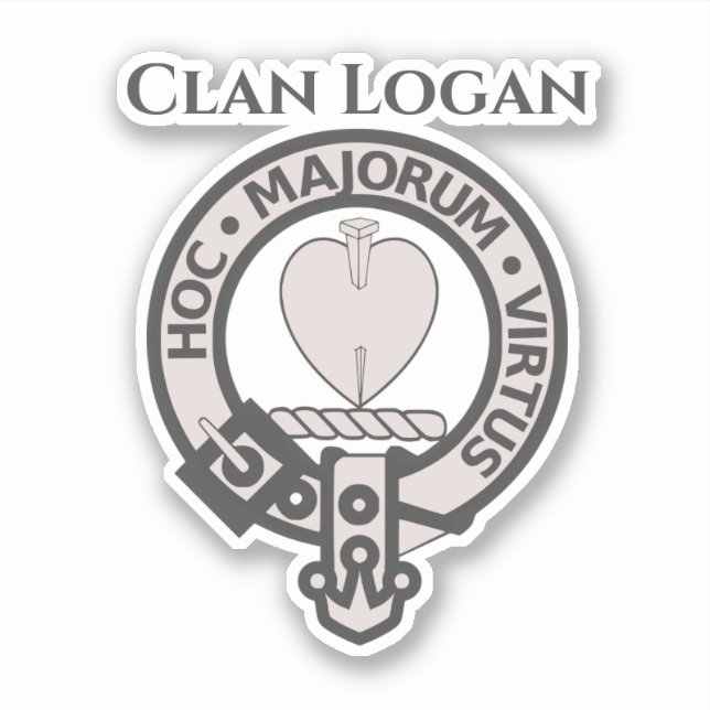 Scottish Clan Logan Crest Badge Sticker (Front)