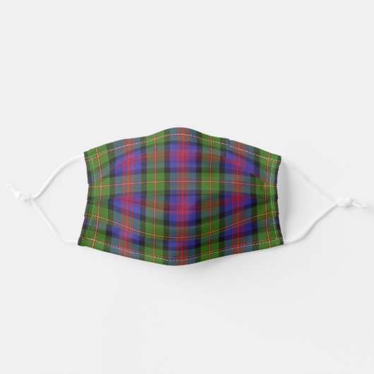 Scottish Clan Logan Tartan Plaid Adult Cloth Face Mask (Front, Unfolded)