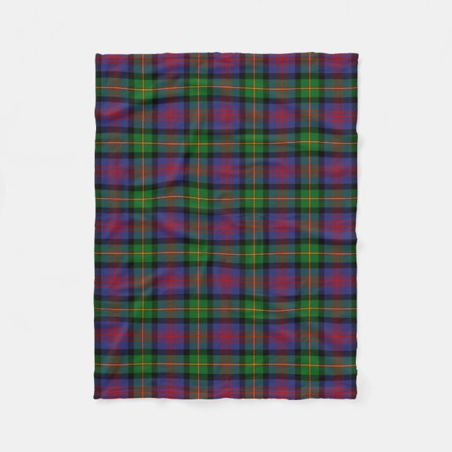 Scottish Clan Logan Tartan Plaid Fleece Blanket (Front)