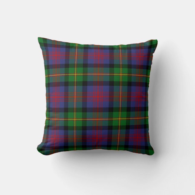 Scottish Clan Logan Tartan Plaid Throw Pillow (Front)