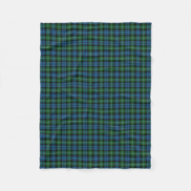 Scottish Clan Lyon Classic Tartan Fleece Blanket (Front)