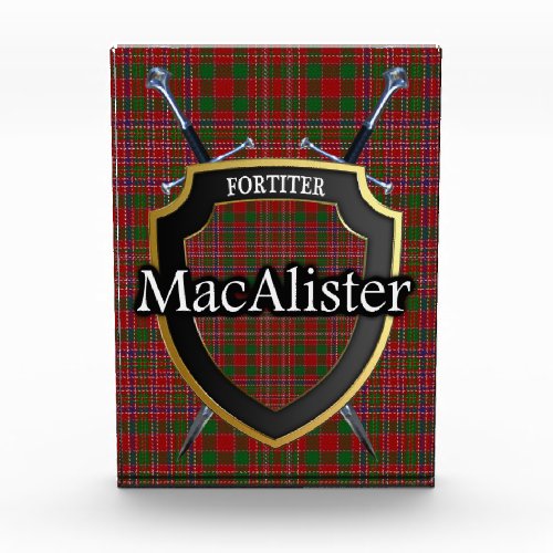 Scottish Clan MacAlister Tartan Photo Block