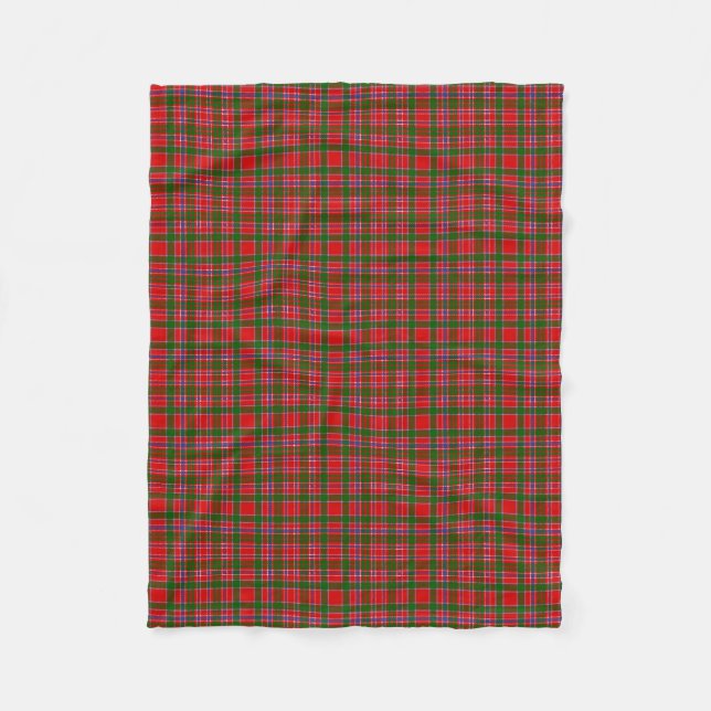Scottish Clan MacAlister Tartan Plaid Fleece Blanket (Front)