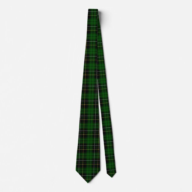 Scottish Clan MacAlpine Tartan Plaid Neck Tie (Front)