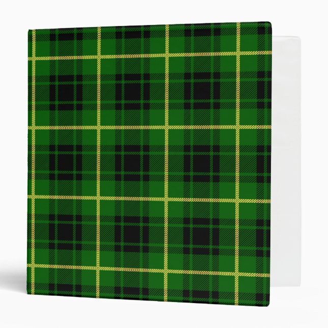 Scottish Clan MacArthur Tartan Plaid 3 Ring Binder (Front/Inside)