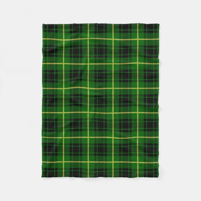 Scottish Clan MacArthur Tartan Plaid Fleece Blanket (Front)