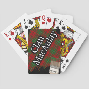 Scottish Clan MacAulay Tartan Paint Brush Poker Cards