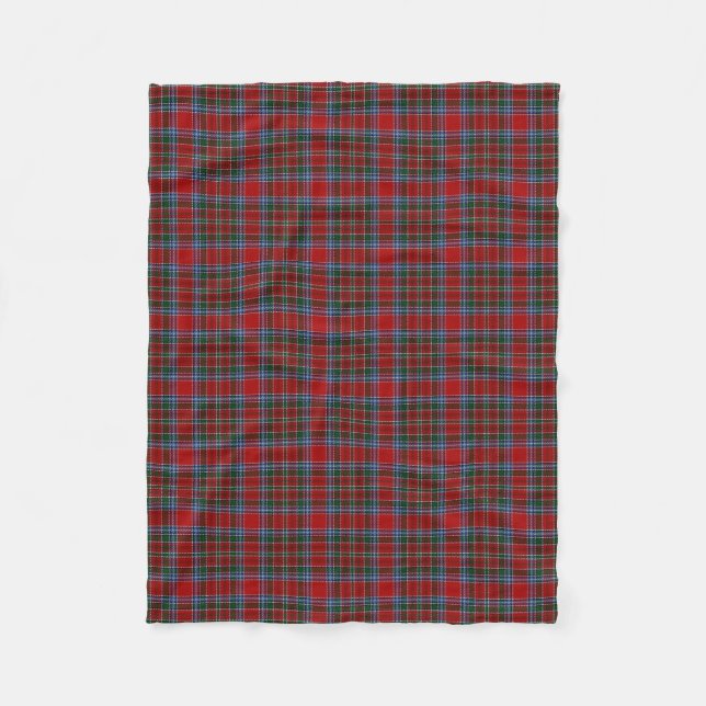 Scottish Clan MacBean MacBain Classic Tartan Fleece Blanket (Front)