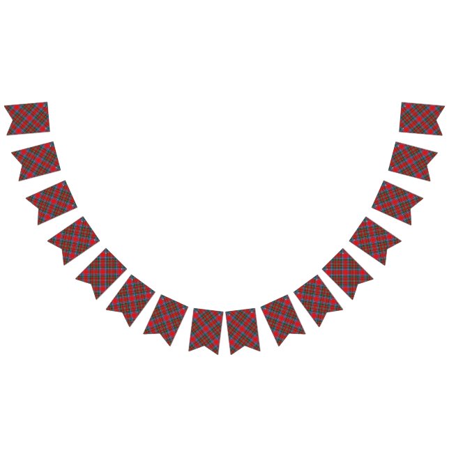 Scottish Clan MacBean MacBain Tartan Bunting Flags (All)