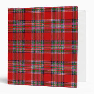 Scottish Clan MacBean Tartan Plaid 3 Ring Binder