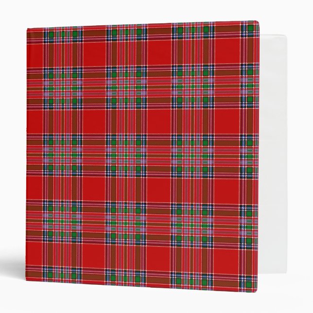 Scottish Clan MacBean Tartan Plaid 3 Ring Binder (Front/Inside)
