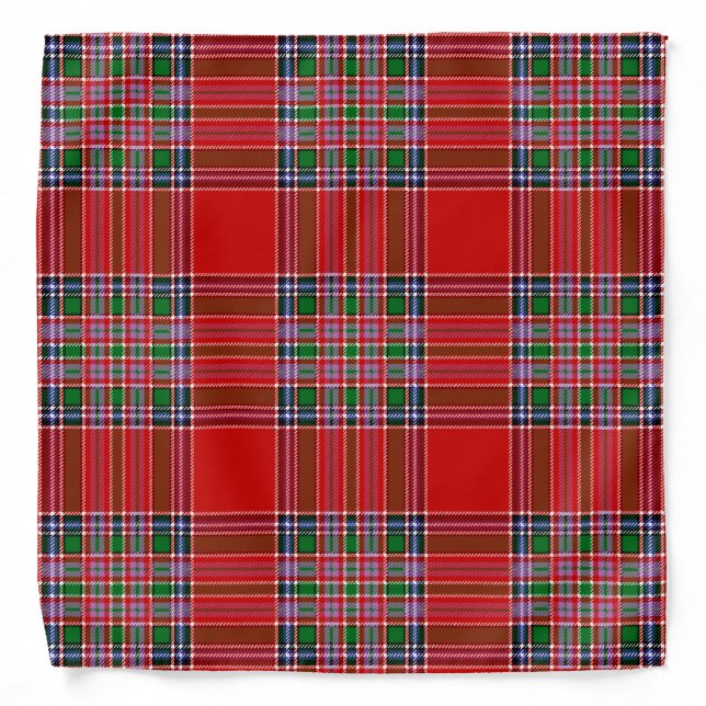 Scottish Clan MacBean Tartan Plaid Bandana (Front)