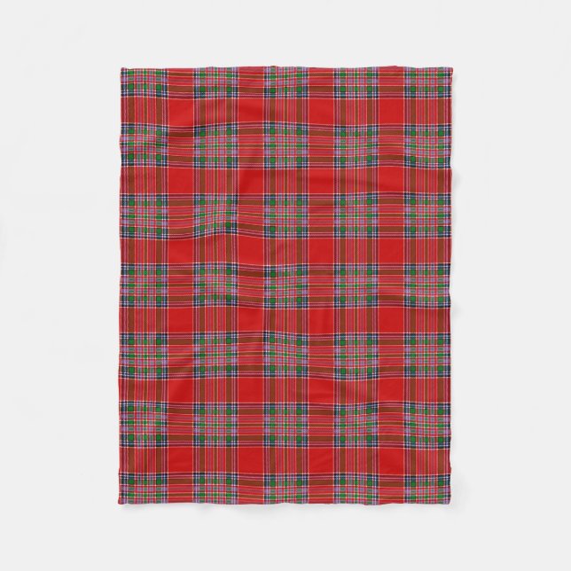 Scottish Clan MacBean Tartan Plaid Fleece Blanket (Front)