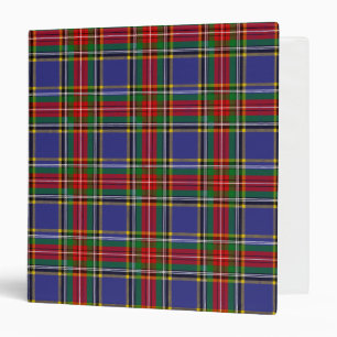 Scottish Clan MacBeth Tartan Plaid 3 Ring Binder