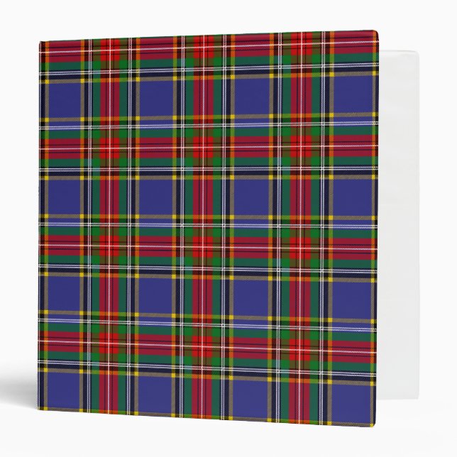 Scottish Clan MacBeth Tartan Plaid 3 Ring Binder (Front/Inside)