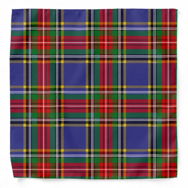 Scottish Clan MacBeth Tartan Plaid Bandana (Front)