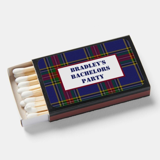 Scottish Clan MacBeth Wedding Favor Matchbox Matchboxes (Front Open)