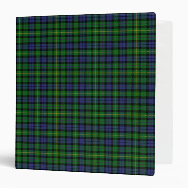 Scottish Clan MacBride Tartan Plaid 3 Ring Binder (Front/Inside)