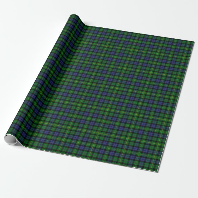 Scottish Clan MacBride Tartan Plaid Wrapping Paper (Unrolled)