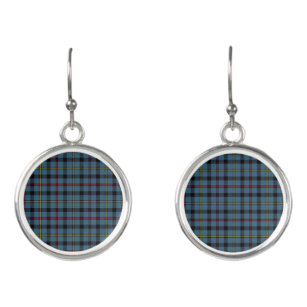 Scottish Clan MacCrimmon Tartan Plaid Earrings