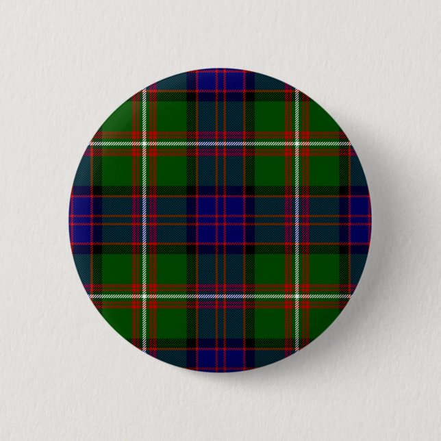 Scottish Clan MacDonald of Clanranald Tartan Button (Front)