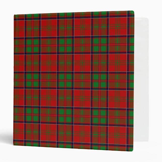 Scottish Clan MacDonald of Glencoe Tartan Plaid 3 Ring Binder (Front/Inside)
