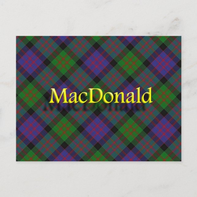 Scottish Clan MacDonald Postcard (Front)