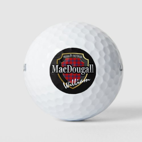 Scottish Clan MacDougall Personalize Your Name Golf Balls