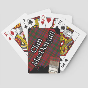 Scottish Clan MacDougall Tartan Paint Brush Poker Cards