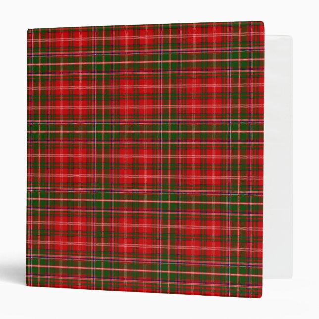 Scottish Clan MacDougall Tartan Plaid 3 Ring Binder (Front/Inside)