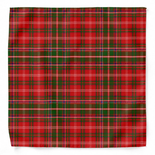 Scottish Clan MacDougall Tartan Plaid Bandana (Front)