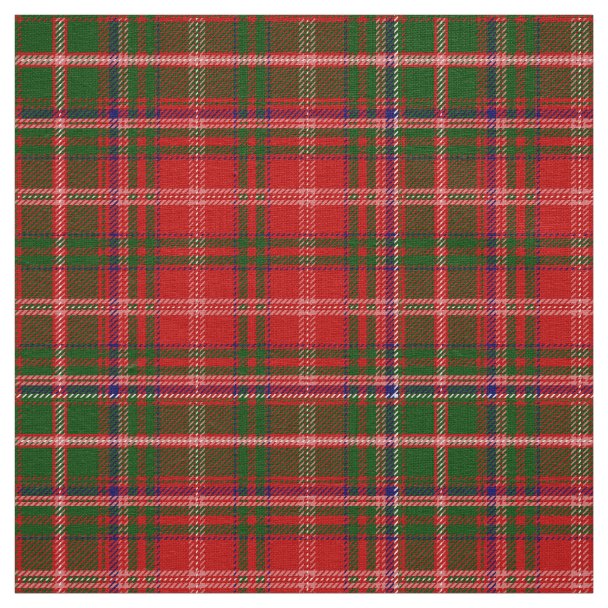 MacDougall Tartan Print Fabric Zazzle