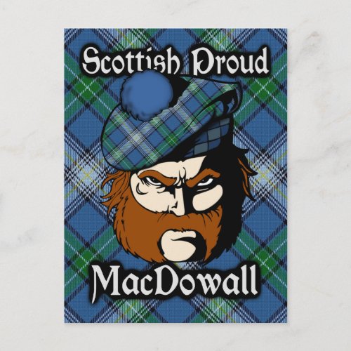 Scottish Clan MacDowall Tartan Postcard
