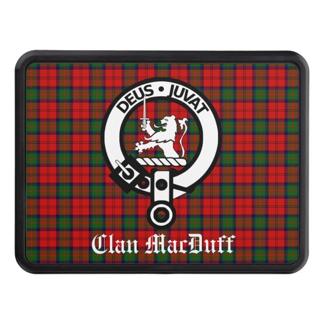 Scottish Clan MacDuff Tartan and Crest Badge  Hitch Cover (Front)