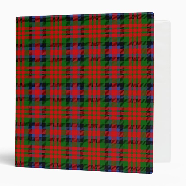 Scottish Clan MacDuff Tartan Plaid 3 Ring Binder (Front/Inside)