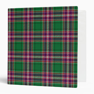 Scottish Clan MacFarlane Hunting Tartan Plaid 3 Ring Binder