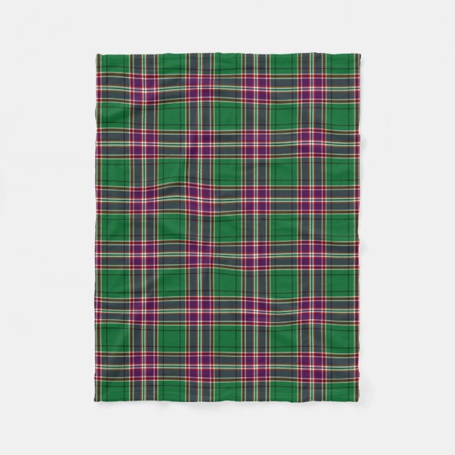 Scottish Clan MacFarlane Hunting Tartan Plaid Fleece Blanket (Front)