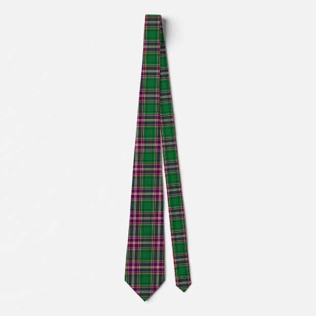 Scottish Clan MacFarlane Hunting Tartan Plaid Neck Tie (Front)