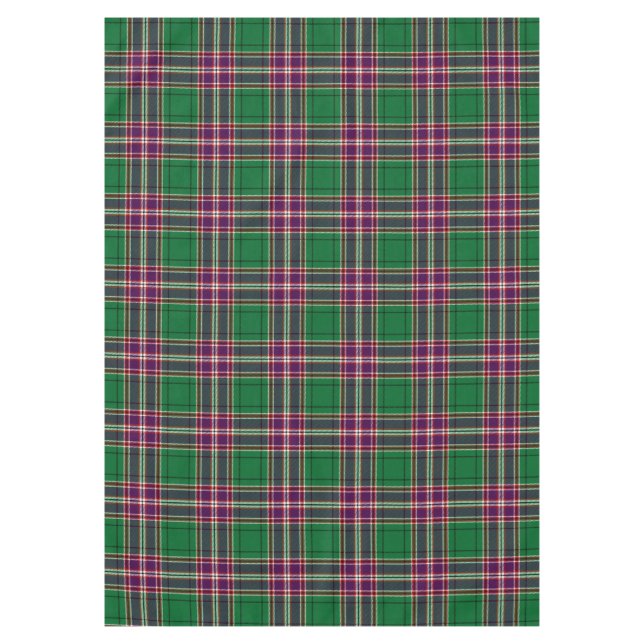 Scottish Clan MacFarlane Hunting Tartan Plaid Tablecloth (Front)