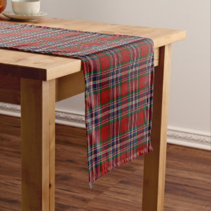 Scottish Clan MacFarlane McFarland Tartan Plaid Short Table Runner