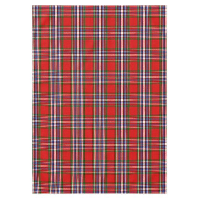 Scottish Clan MacFarlane Red Tartan Plaid Tablecloth (Front)