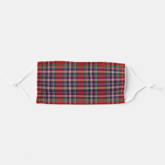 Scottish Clan MacFarlane Tartan Plaid Adult Cloth Face Mask (Front, Folded)