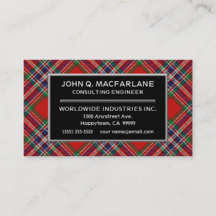Scottish Clan MacFarlane Tartan Plaid Business Card