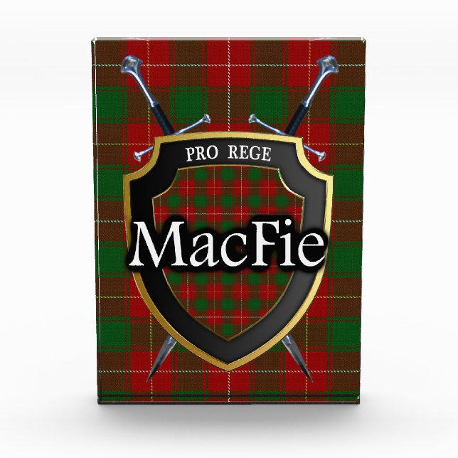 Scottish Clan MacFie Tartan Photo Block (Front)