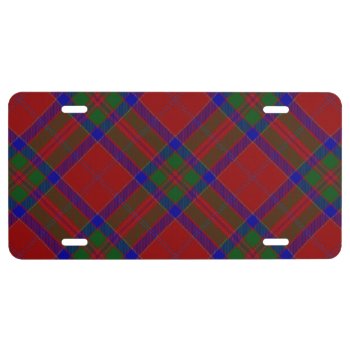 Scottish Clan Macgillivray Tartan License Plate by OldScottishMountain at Zazzle