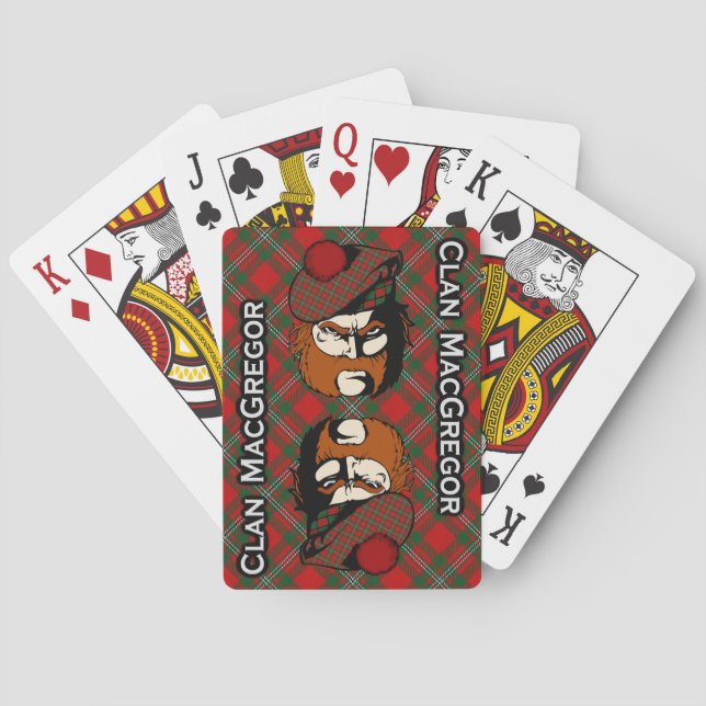 Scottish Clan MacGregor Tartan Deck Poker Cards (Back)