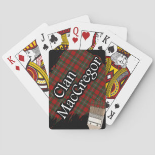 Scottish Clan MacGregor Tartan Paint Brush Poker Cards