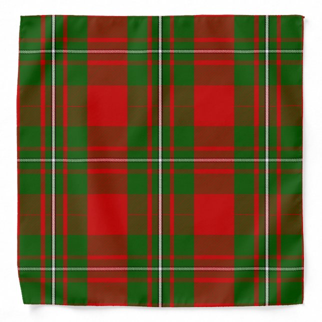 Scottish Clan MacGregor Tartan Plaid Bandana (Front)